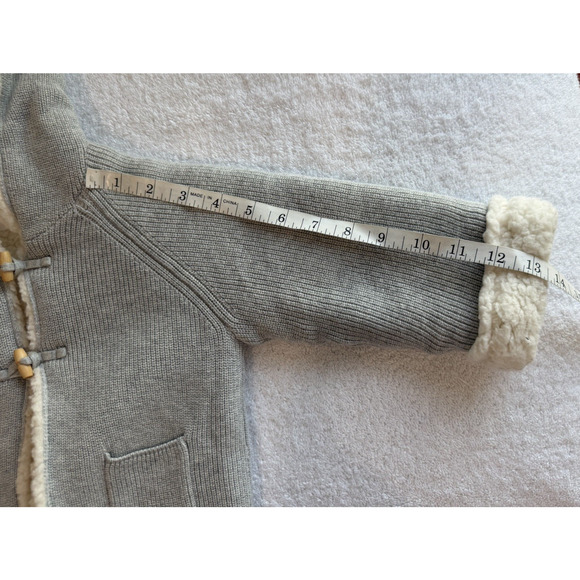 Mango Unisex Baby Padded Fleece Gray toggle button Cardigan hoodie Sz-12-18 M - Picture 8 of 8